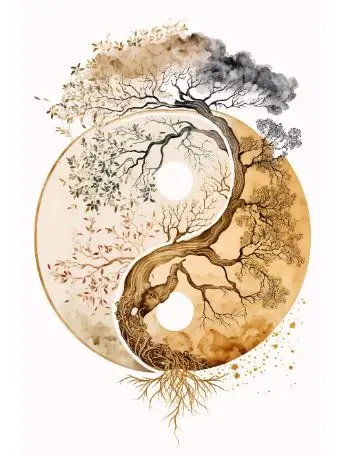 Drvo Yin-Yang – sa ramom