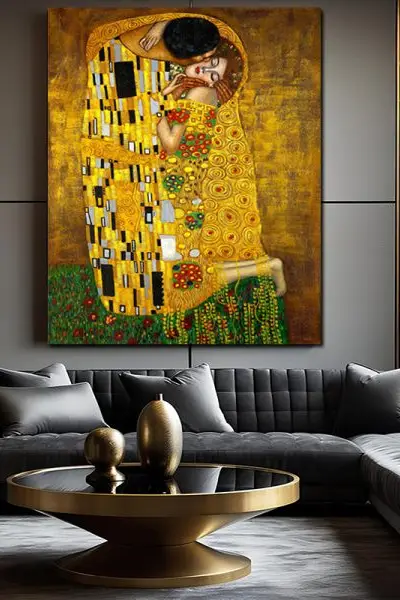 Gustav Klimt – The Kiss - slika na platnu