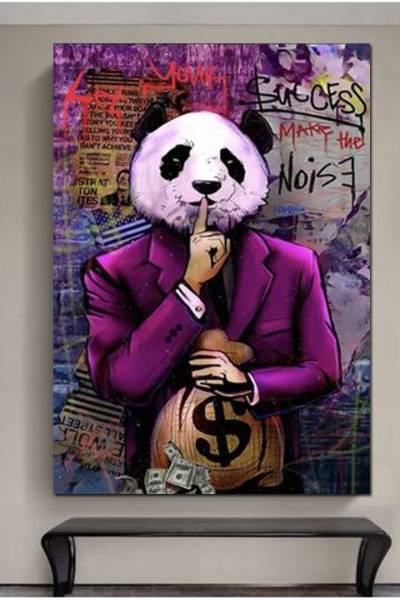 Panda u Odelu - slika na platnu