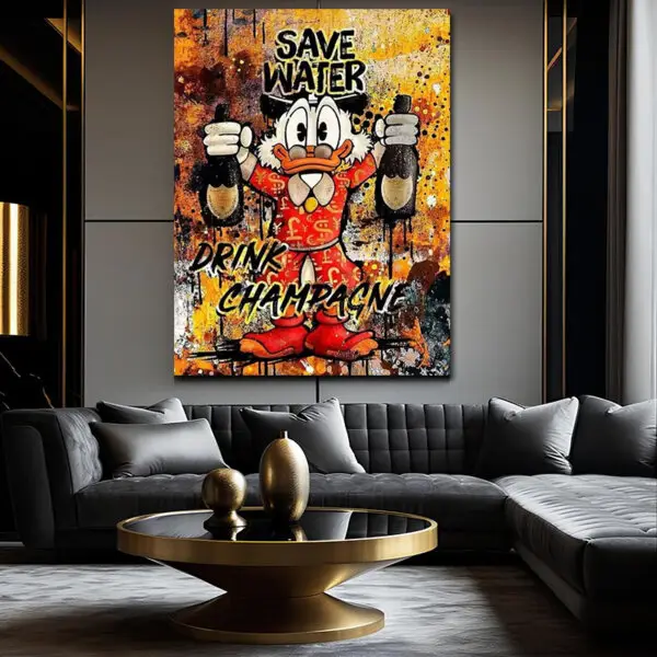 Save Water – Drink Champagne - slika na platnu