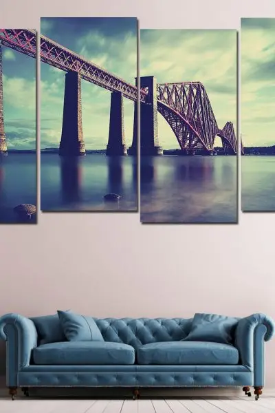 Forth Bridge Škotska – 4 dela - slika na platnu