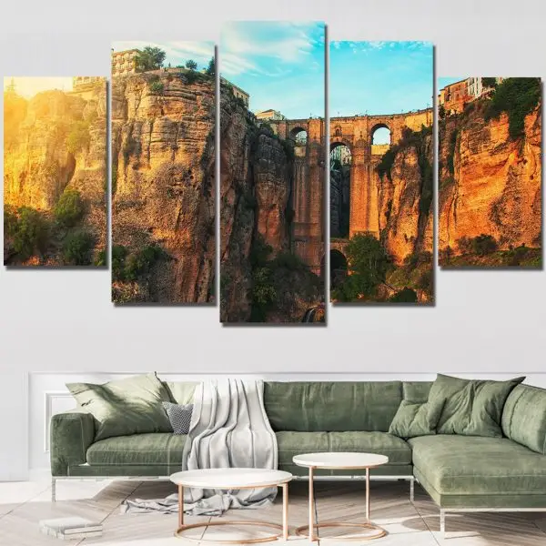 Most Ronda Španija – 5 delova - slika na platnu