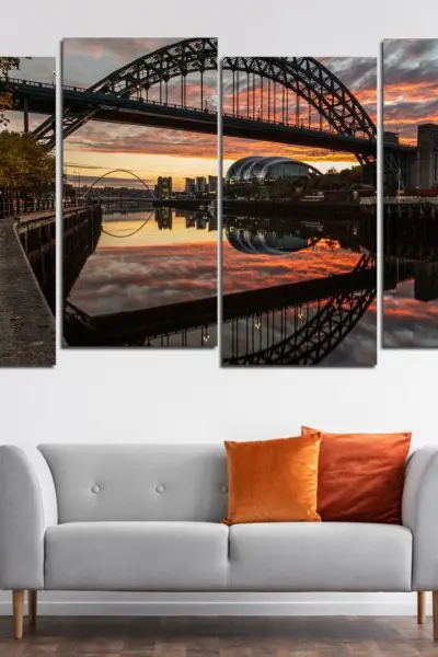 Tyne Bridge u Zoru - slika na platnu