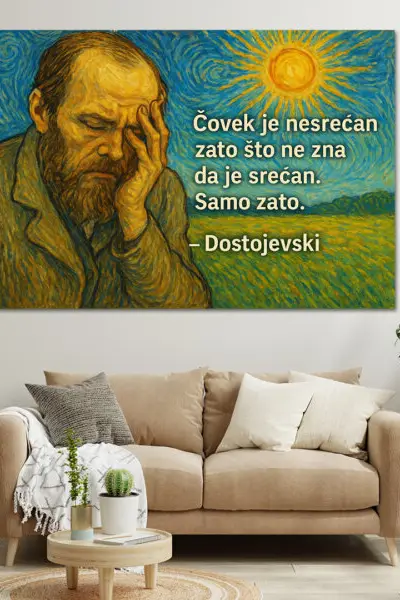 Misao o Sreći – Dostojevski - slika na platnu