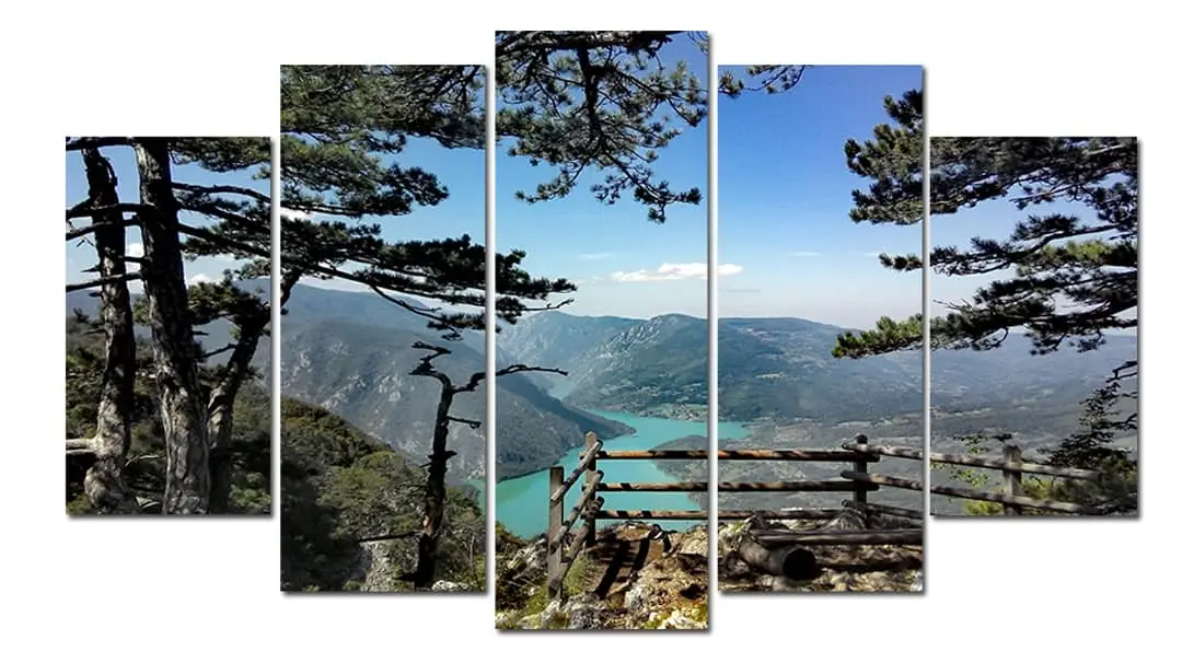 Vidikovac Tare – 5 delova – sa ramom