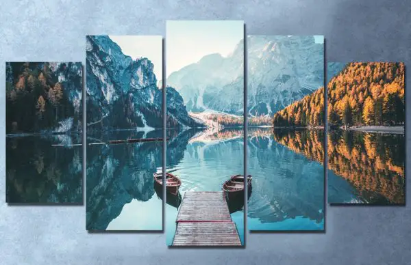 Tišina Jezera i Planina – 5 delova – sa ramom