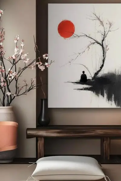 Meditacija pod Crvenim Suncem - slika na platnu