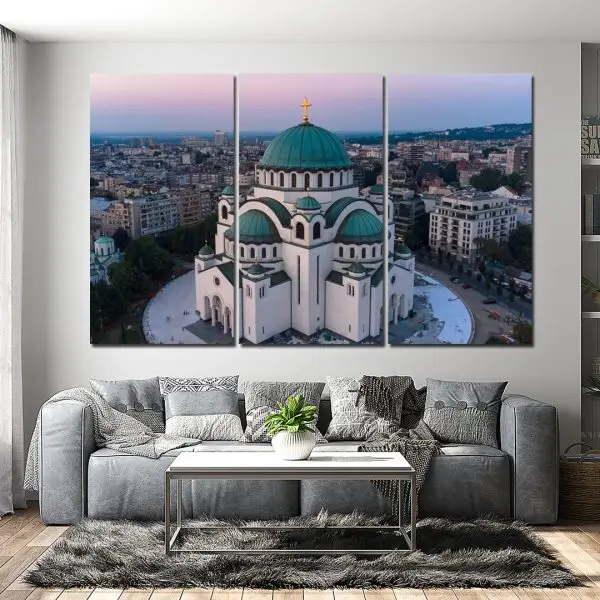Beograd Ispod Kupole – 3 dela - slika na platnu