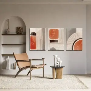 Geometrija U Smirujućem Rasporedu – 3 dela - slika na platnu