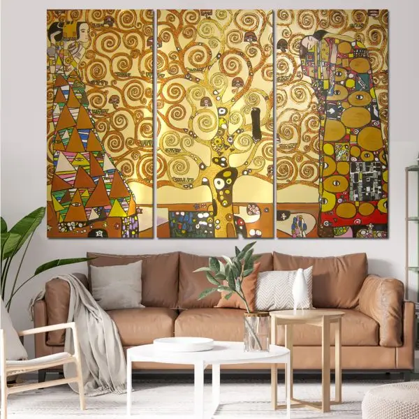 Gustav Klimt- Tree of Life 3 dela - slika na platnu