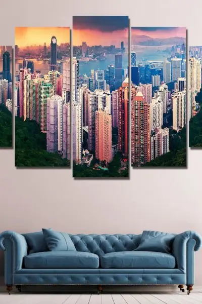 Hong Kong iz Sna – 5 delova - slika na platnu