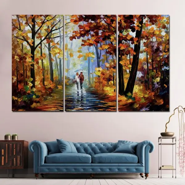 Leonid Afremov – Alley of Love 3 dela - slika na platnu