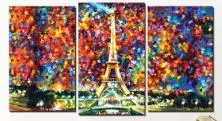 Leonid Afremov – Eiffel Tower 3 dela – sa ramom