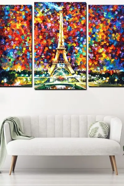 Leonid Afremov – Eiffel Tower 3 dela - slika na platnu