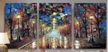 Leonid Afremov – Romantic Night 3 dela – sa ramom