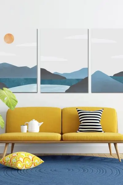 Minimalistički Horizont – 3 dela - slika na platnu
