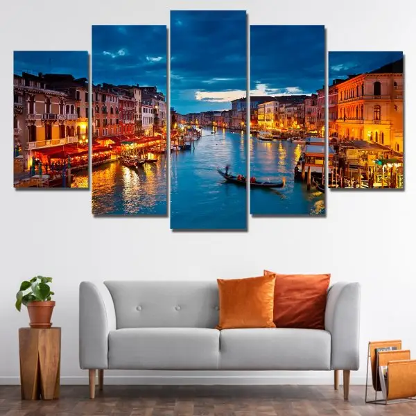 Noćna Magija Venecije – 5 delova - slika na platnu