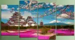 Proleće Ispod Fuji Planine – 4 dela – sa ramom