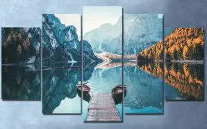 Tišina Jezera i Planina – 5 delova – sa ramom