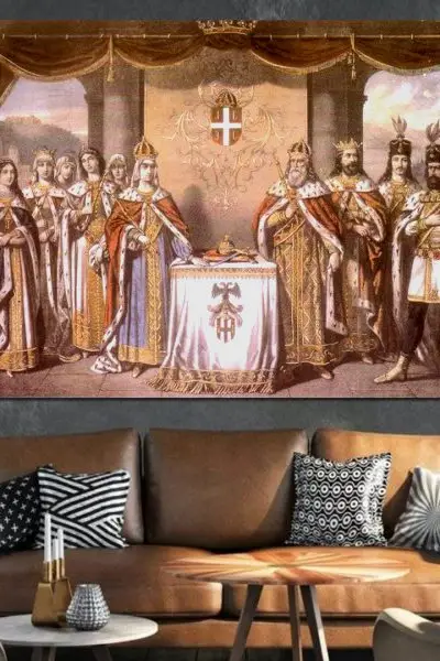 Knez Lazar i njegova porodica - slika na platnu