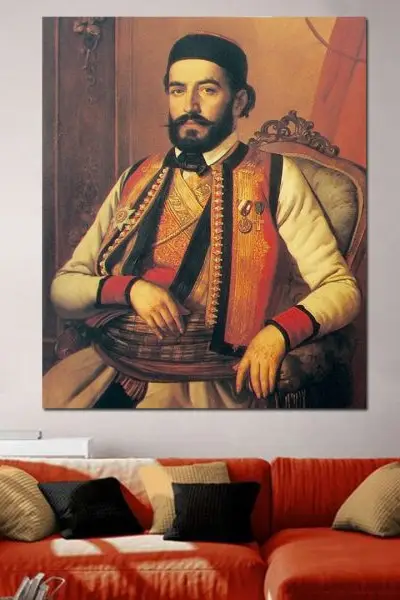 Njegoš u Svetlosti Duha - slika na platnu