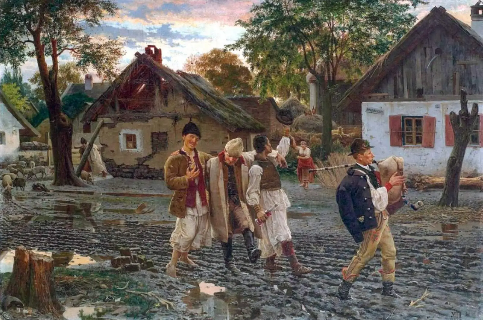 Uroš Predić – Vesela Braća – sa ramom