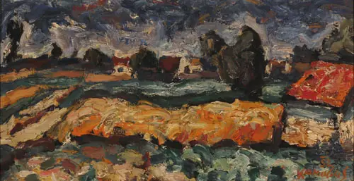 Milan Konjović – Žitno polje XII – sa ramom