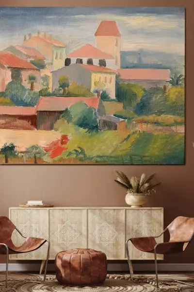 Sunčano selo - slika na platnu