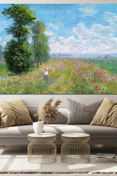 Claude Monet – Poppy Field near Giverny - slika na platnu