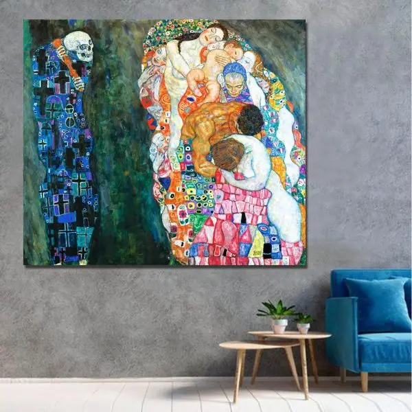 Gustav Klimt – Smrt i život - slika na platnu