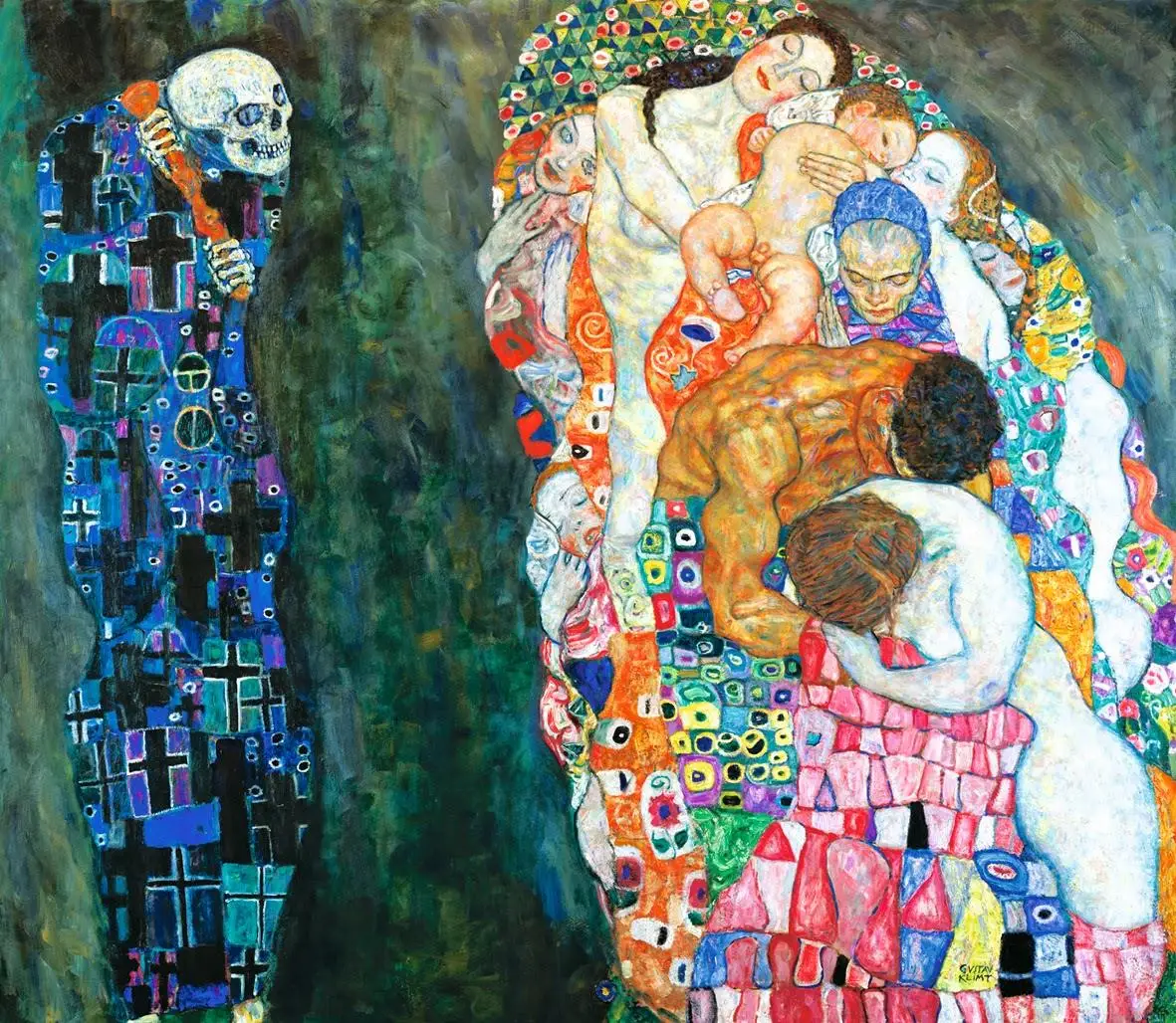 Gustav Klimt – Smrt i život – sa ramom
