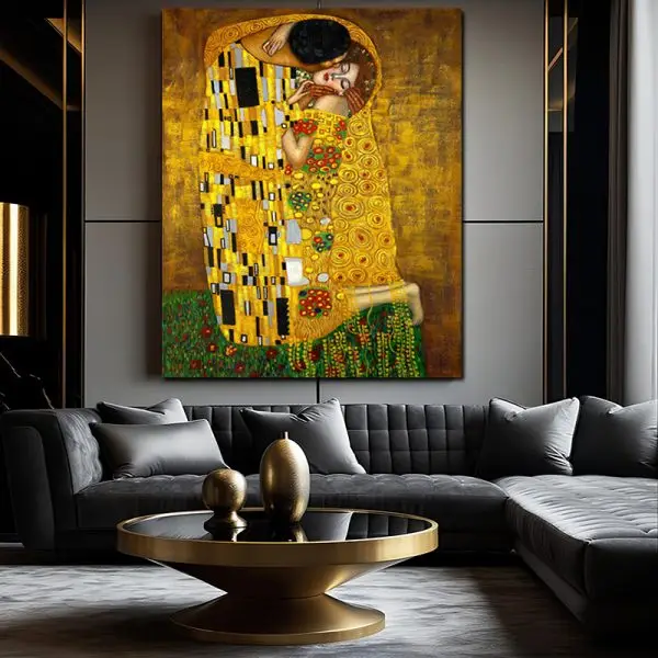 Gustav Klimt – The Kiss - slika na platnu