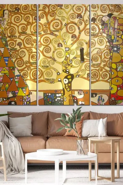 Gustav Klimt- Tree of Life 3 dela - slika na platnu