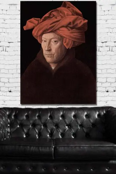 Jan Van Eyck – Portret čoveka s crvenim turbanom - slika na platnu