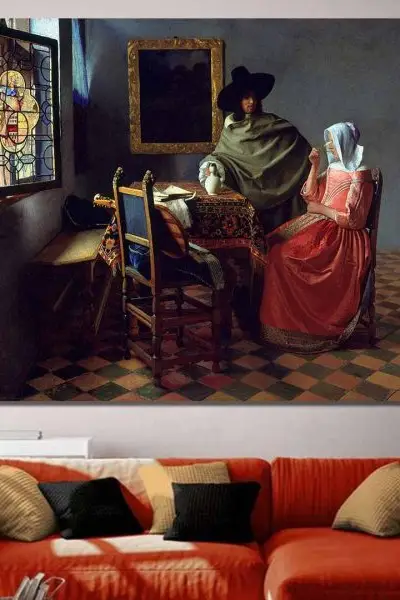 Johannes Vermeer – Čaša vina - slika na platnu