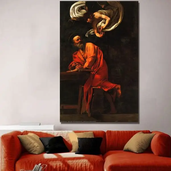 Poziv apostola Mateja — Karavadjo, slika na platnu