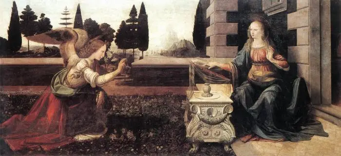 Leonardo da Vinči – Blagovesti – sa ramom