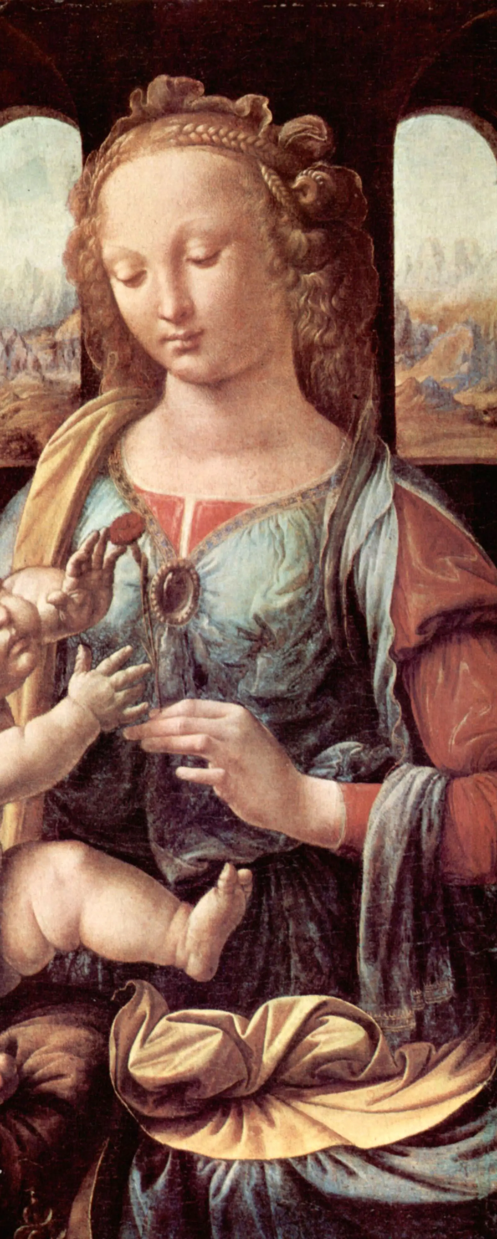 Leonardo da Vinči – Madona s karanfilom – sa ramom