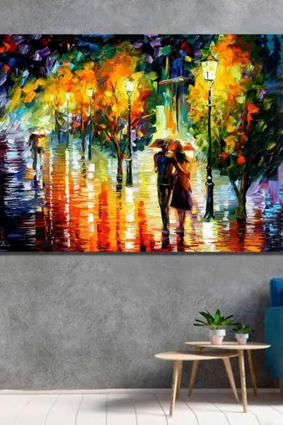 Leonid Afremov -Under One Umbrella - slika na platnu