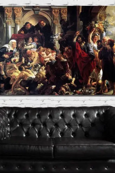 Peter Paul Rubens – Isus izbacuje trgovce iz hrama - slika na platnu
