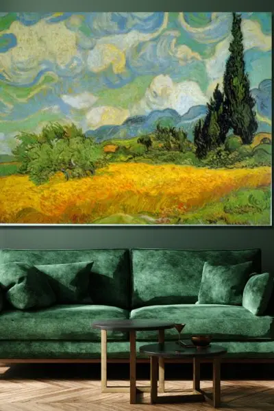 Van Gogh – Žitno polje sa čempresima - slika na platnu