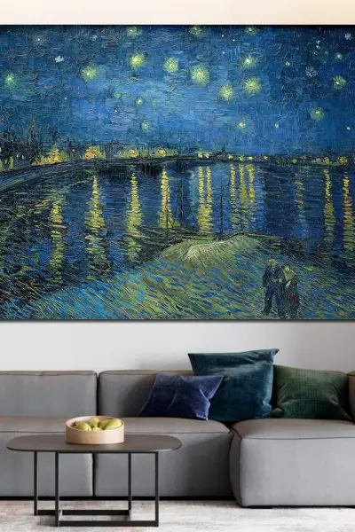 Van Gogh – Zvezdana noc nad Ronom - slika na platnu