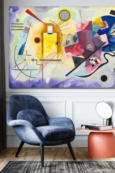 Vasilij Kandinski – Žuto-crveno-plavo horizontalna kompozicija - slika na platnu