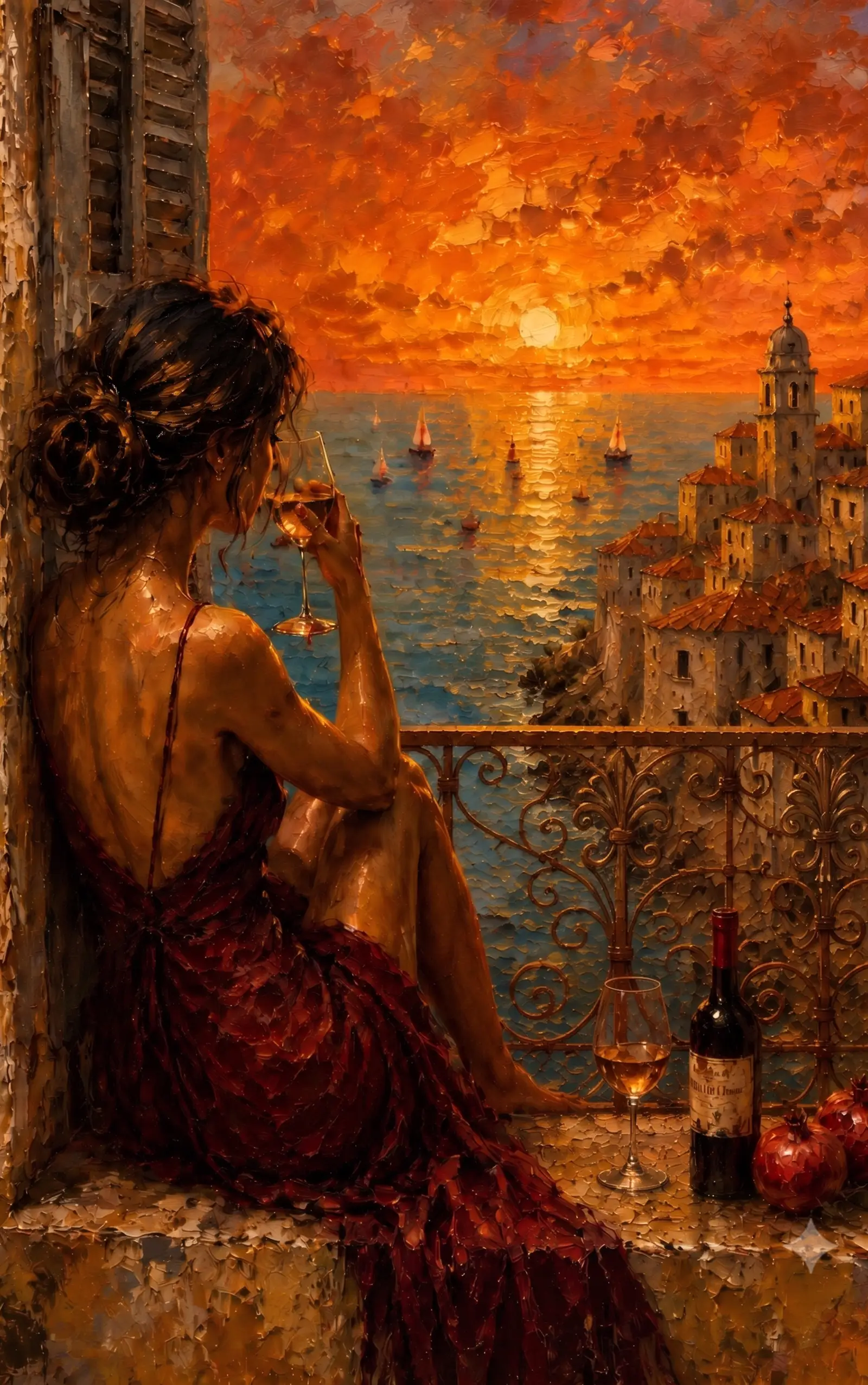Mediteranski zalazak – sa ramom