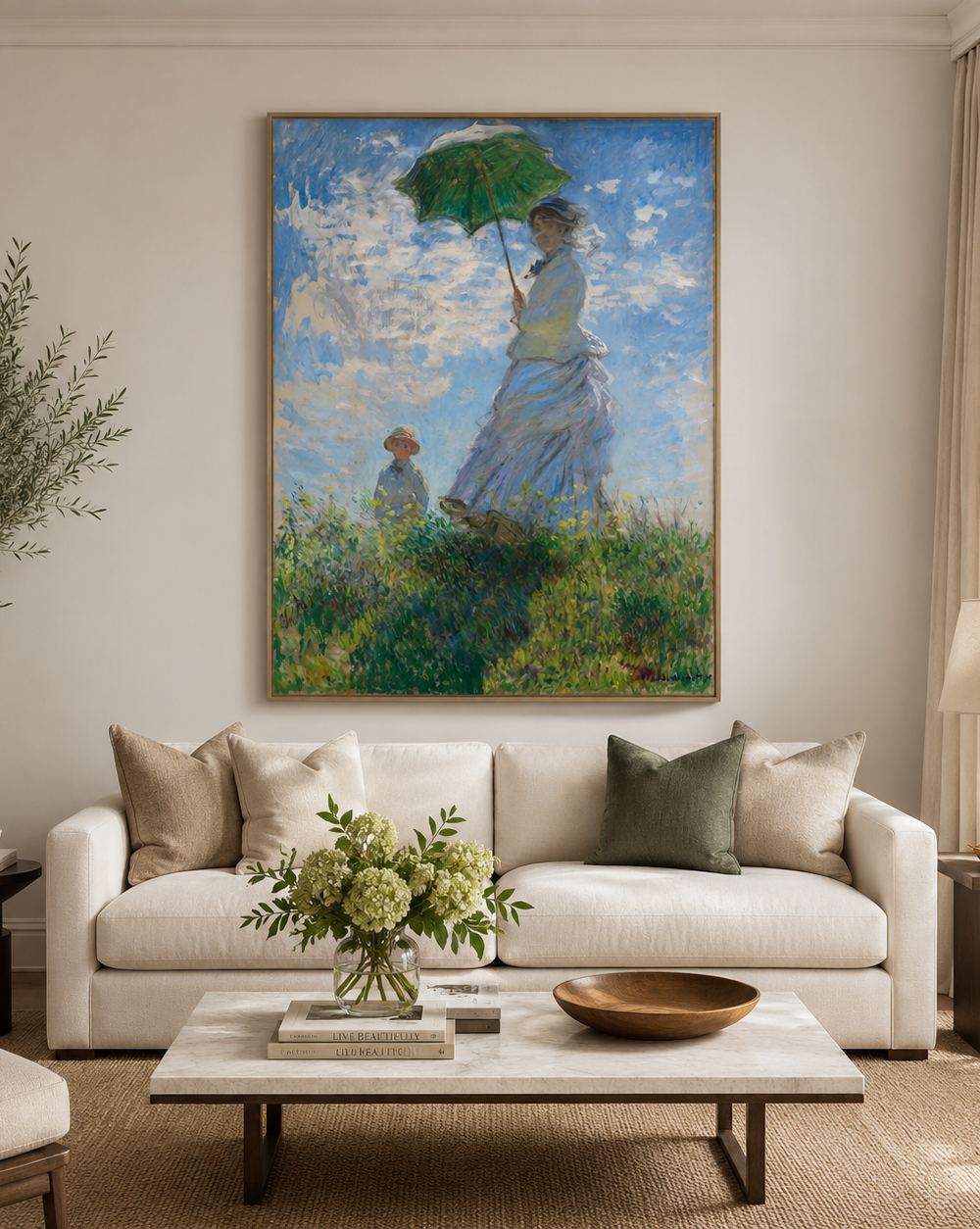 Claude Monet - Woman with a Parasol - slika na platnu