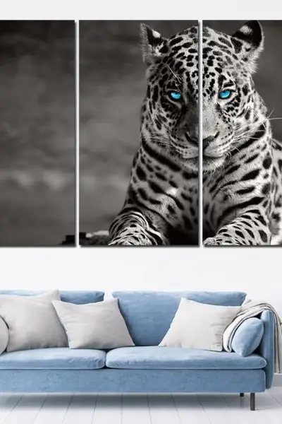 Ledene Oči Leoparda – 3 dela - slika na platnu